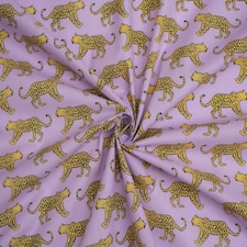 Purple Printed Polycotton Fabric for Dressmaking, 112.5cm / 44" Wide - per metre