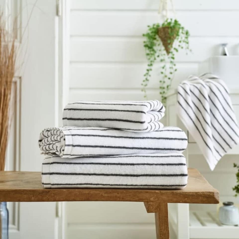 image 1 of Malmo Cotton Stripe Lightweight 480gsm Towel