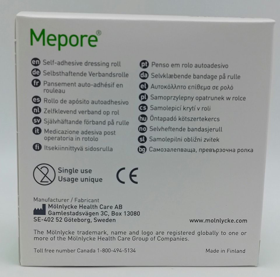 image 1 of Mepore Roll Adhesive Dressing 4cm x 5m – Box of 1