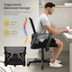 image 6 of COSTWAY Home Office Chair Ergonomic Desk Chair Black Black