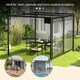 image 5 of Outsunny Metal Pergola Patio Sun Shelter Grape Tent Retractable Canopy UV Cut