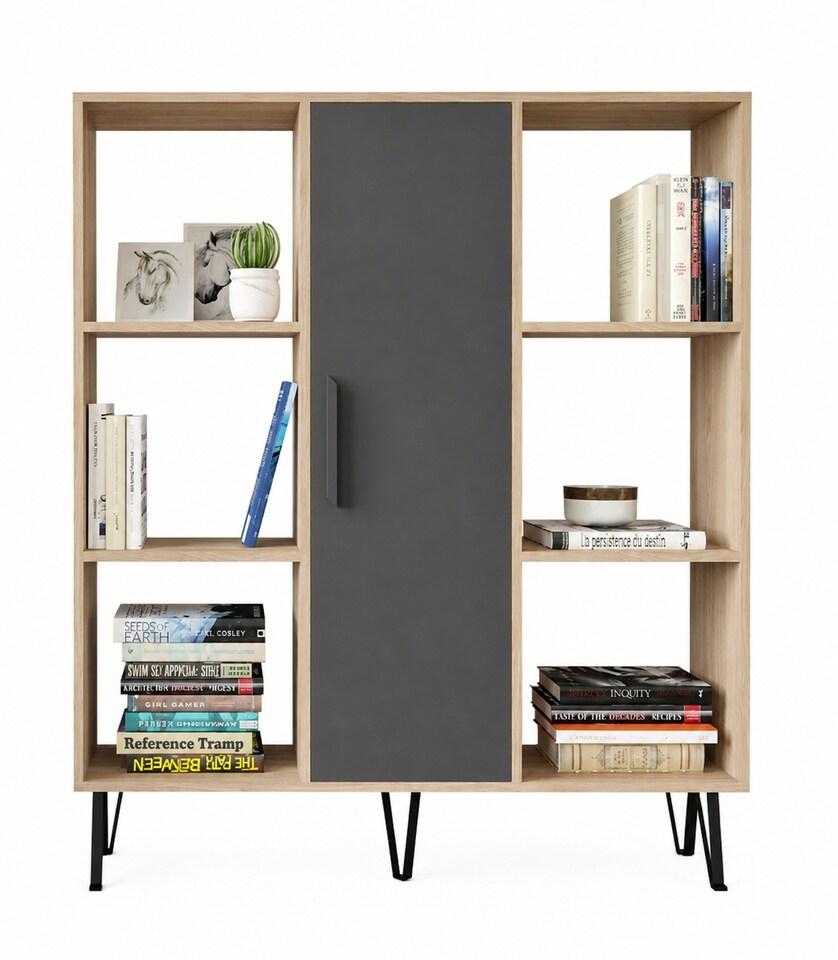 image 1 of Decorotika Peoria 6 Shelves and a Cabinet Bookcase