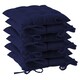 image 1 of Harbour Housewares Square Garden Chair Seat Cushions - Navy - Pack of 6 | Blue | Navy