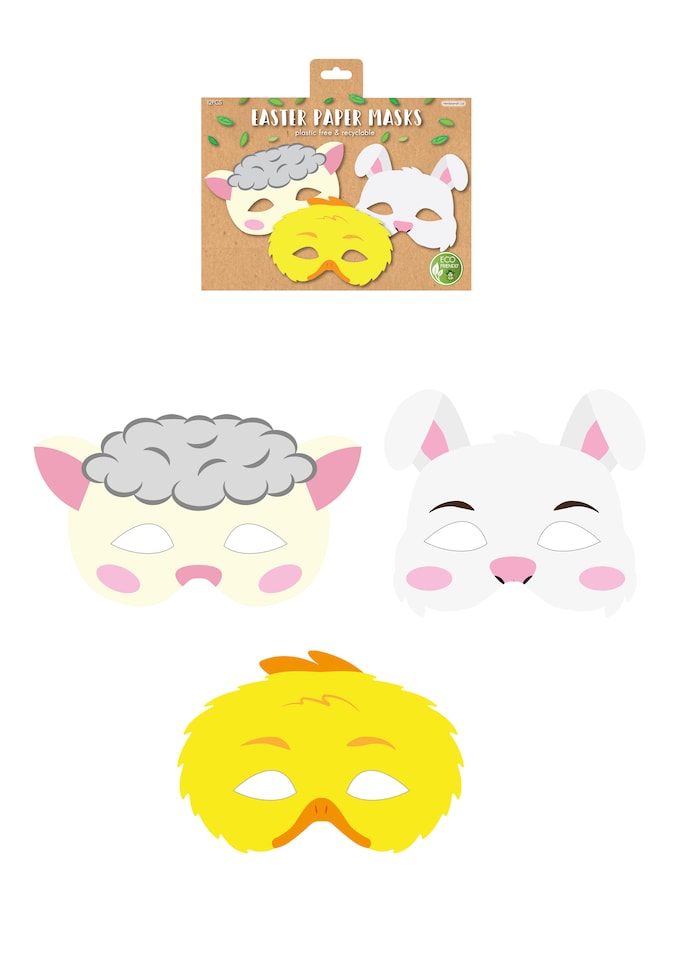 image 1 of Pack of 12 Easter Paper Masks