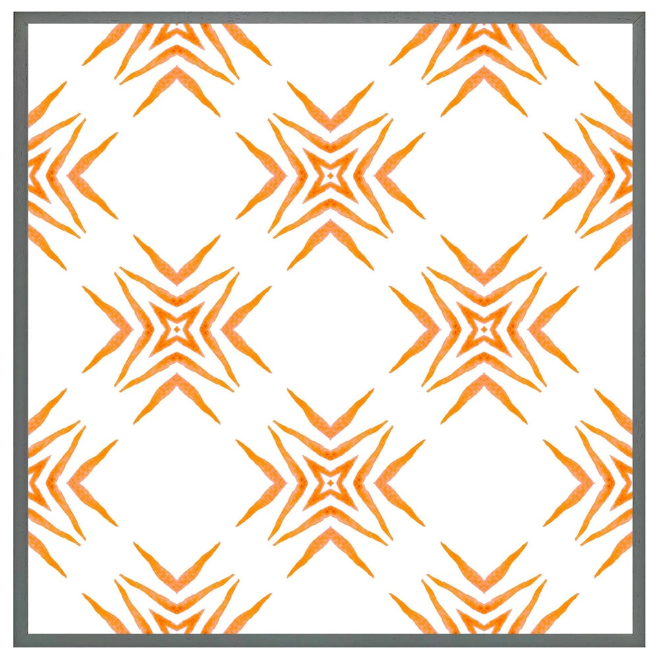 image 1 of Orange ravishing boho chic (Picture Frame) Black | XS