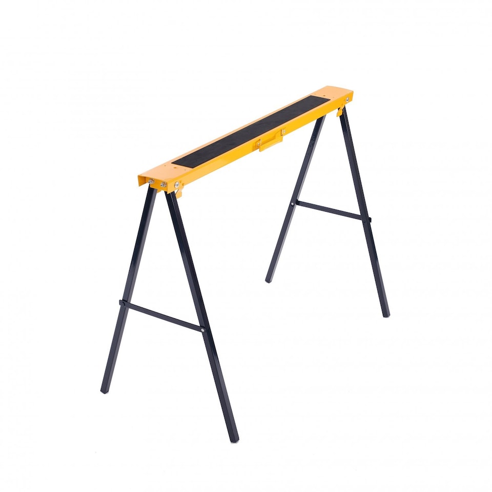 image 1 of 2x Saw DIY Garage Work Bench Carpentry Building Trestles Load 100KG | Yellow