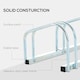 image 8 of HOMCOM Bike Parking Rack Bicycle Locking Storage Stand for 4 Cycling Silver