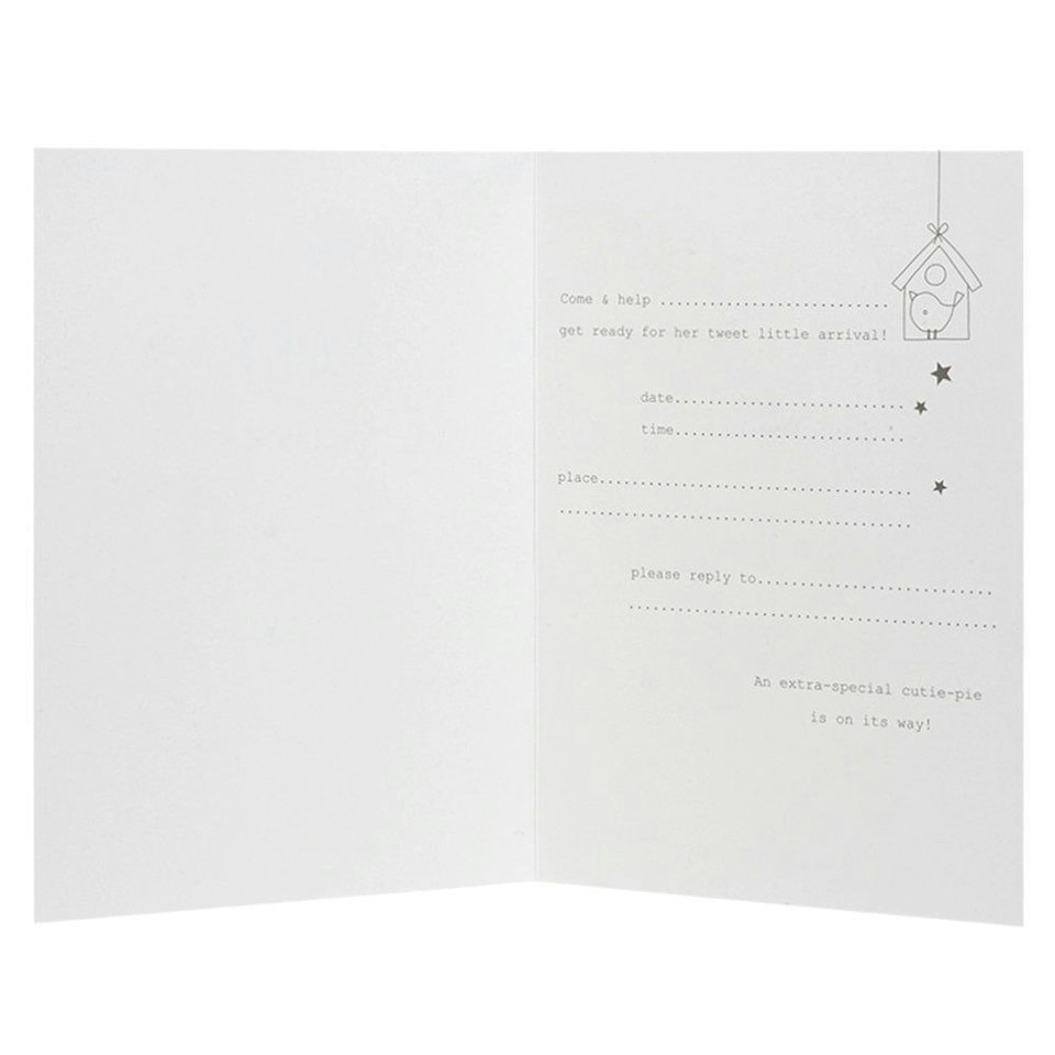 image 1 of Hallmark Baby Invitations 'Tweet Baby Shower' Pack of 8 Cards