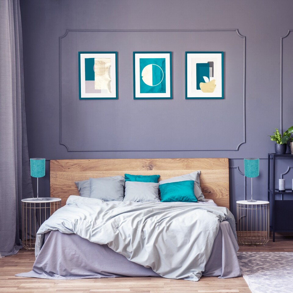 image 1 of Contemporary and Sleek Teal Linen Fabric 6 Cylindrical Lamp Shade 60w Maximum | Blue