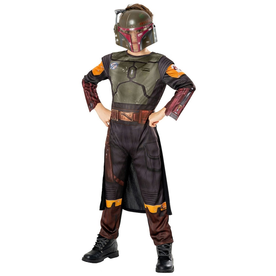 Star Wars: The Book Of Boba Fett Childrens/Kids Classic Boba Fett Costume - Black/Green/Copper - 7-8 Years 7