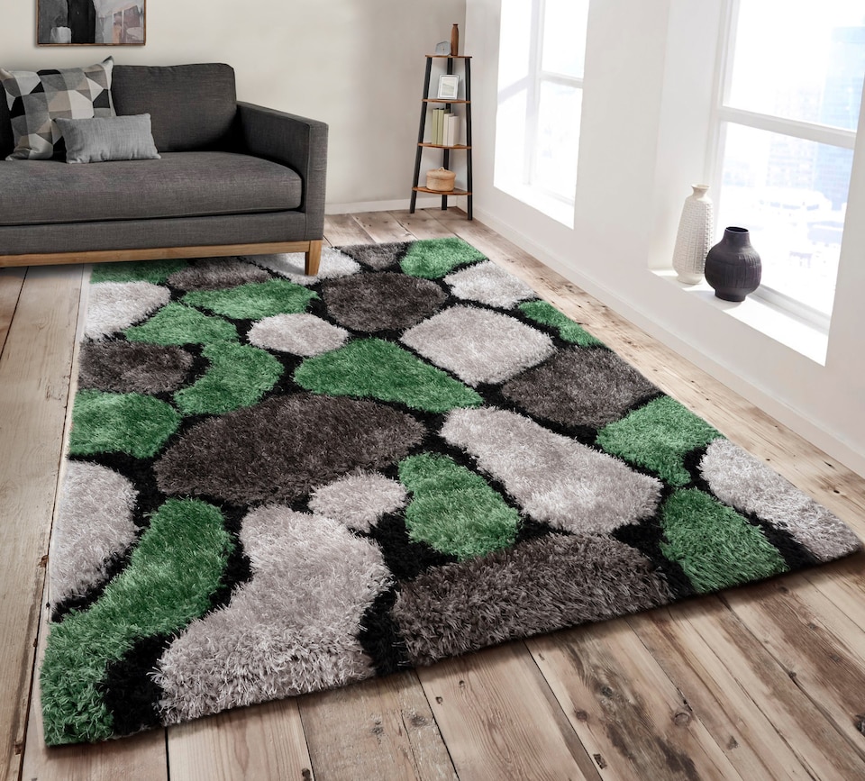 image 1 of Home Republic Pebbles Shaggy Rug Long Pile
