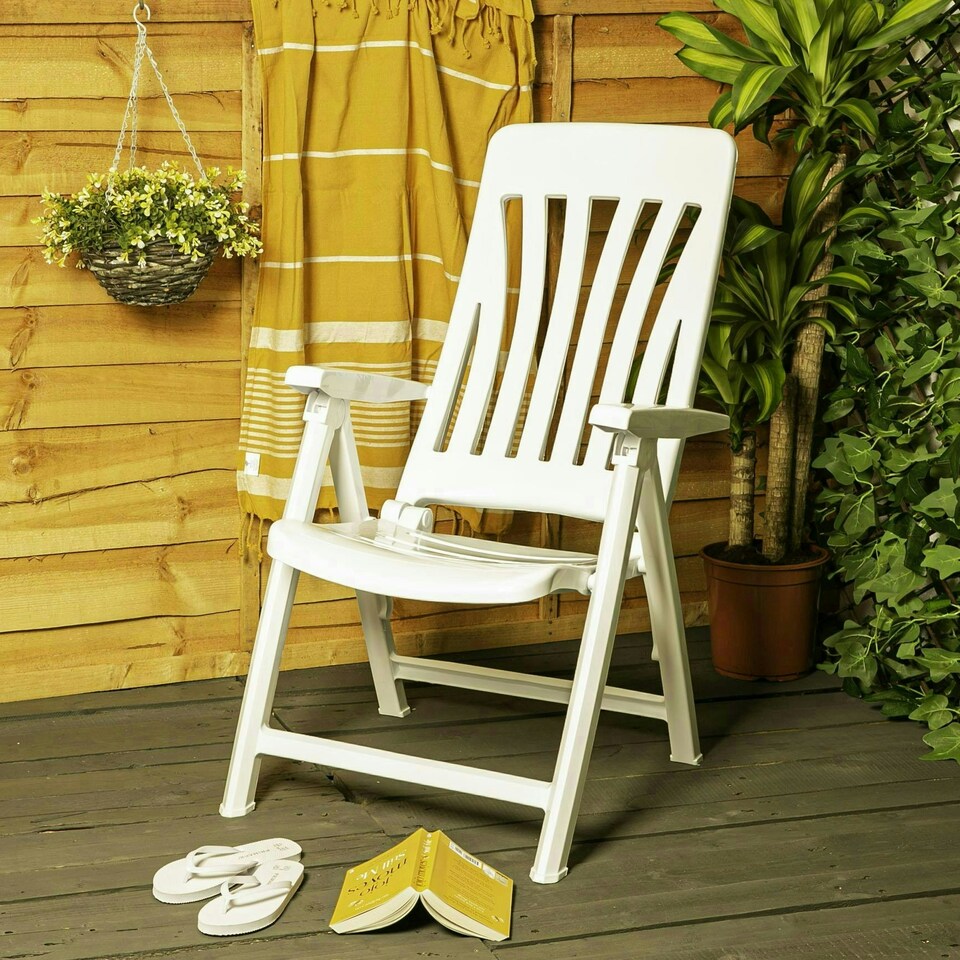 image 1 of Resol Blanes Reclining Garden Chair - White | White | White