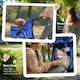 image 10 of PawHut Pet Stroller Carrier Foldable Deluxe Jogger Walk Travel Dog Cat Blue