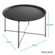 image 5 of Bjarni Coffee Table Metal Side Table in Blush Pink Black
