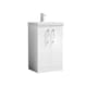 image 1 of Balterley Bathroom Floor Standing 2-Door Vanity Unit & Thin-Edge Basin | White | Gloss White | 850 x 510 x 395mm