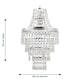 image 4 of First Choice Lighting Chrome Tiered Chandelier Style Light Shade Clear | Chrome