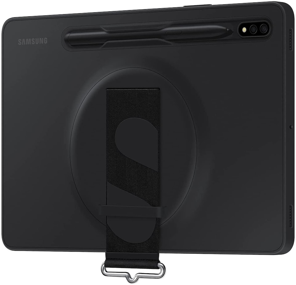image 1 of Samsung Galaxy Tab S7/S8 Strap Cover Black - EF-GX700CBEGWW