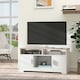 image 2 of HOMCOM Home Office 42" TV Stand Storage Unit w/ Cabinets Shelves Living Room