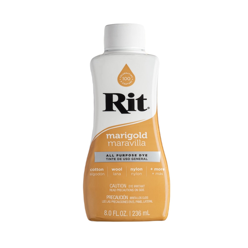 image 1 of Rit All Purpose Liquid Dye - High Pigment Fabric Colouring Dyes 8oz | Yellow | Marigold
