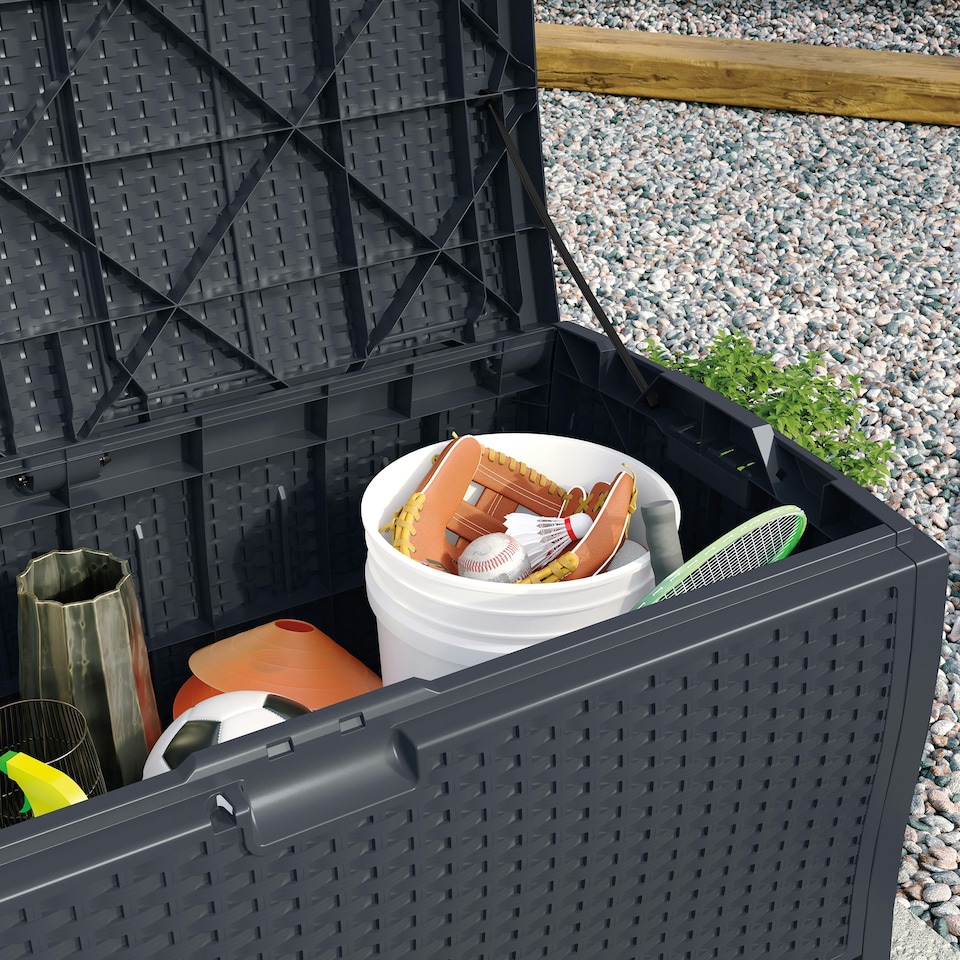 image 1 of Suncast Missouri 276L Storage Box - Cyberspace Grey Grey