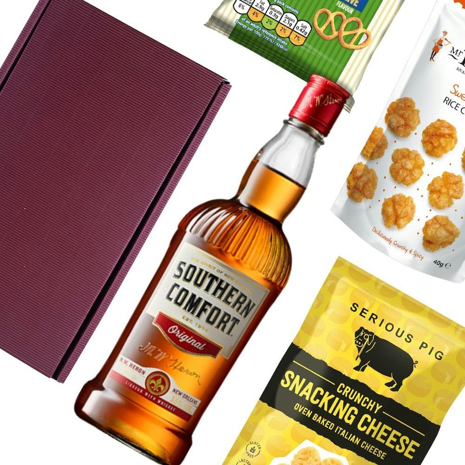 image 1 of Southern Comfort Original Whisky Nibbles Hamper 70cl 35% abv