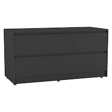 URBNLIVING 4 Drawer Wide Chest Of Drawers Bedroom Storage Unit | Multi | Black Carcass + Black Drawers