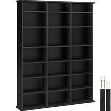 Shelves Stevie - 21 compartments, height-adjustable, removable shelves Black