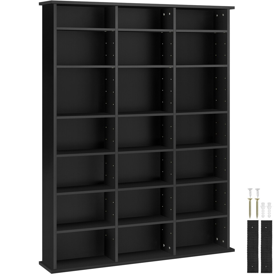 image 1 of Shelves Stevie - 21 compartments, height-adjustable, removable shelves Black