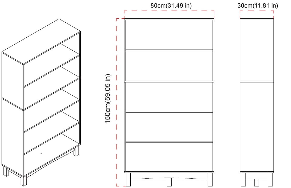 image 1 of Wide Shelf Tier Wooden Bookcase Shelving Modern Open Display Storage Cabinet | White | White 5 Tier Wide | 1
