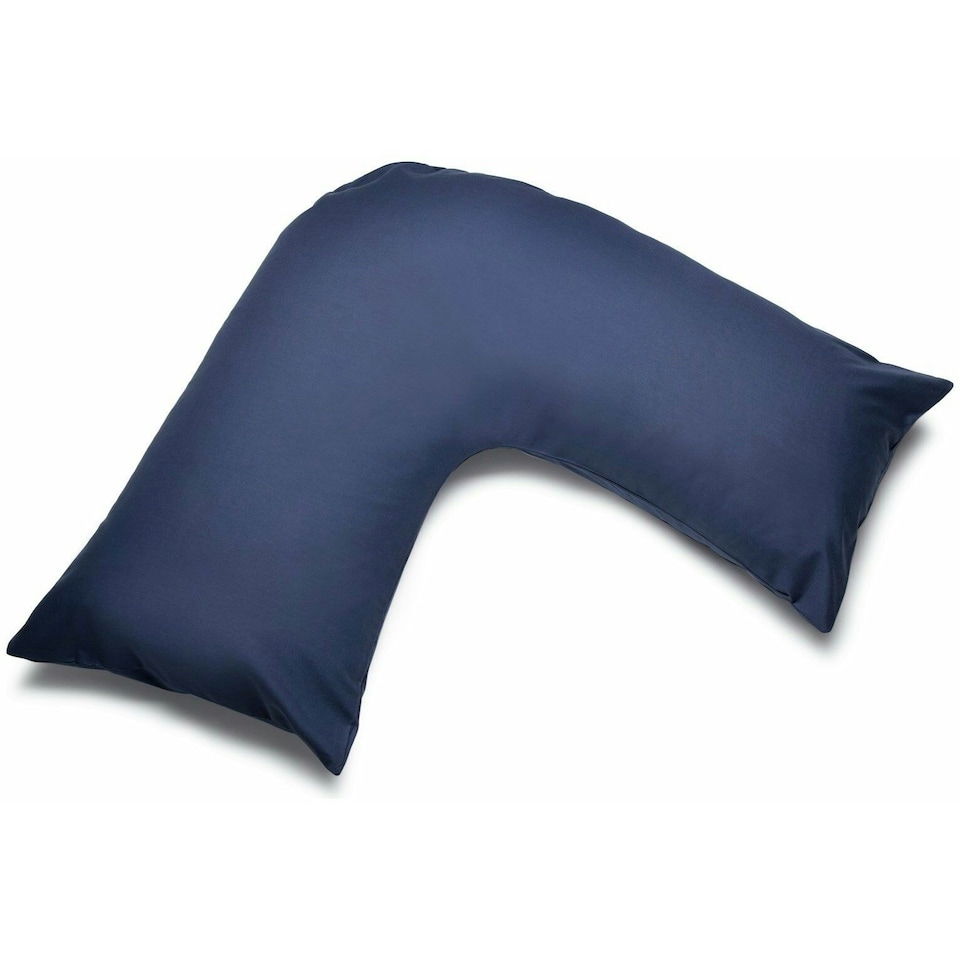 Belledorm Easycare Percale V-Shaped Orthopaedic Pillowcase - Navy - One Size