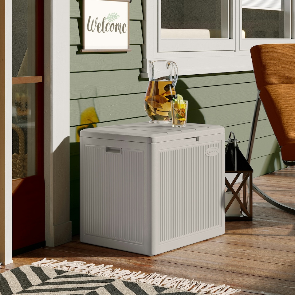 image 1 of Suncast New York 83L Storage Box - French Grey Grey