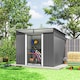 image 6 of Outsunny Garden Shed Outdoor Storage Tool Organizer w/ Double Sliding Door Grey