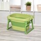 image 2 of HOMCOM Foldable Baby Bathtub for Newborns Infants Toddlers w/ Stool - Green