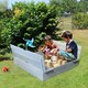 image 1 of Sandpit with Folding Benches 120 x 120cm
