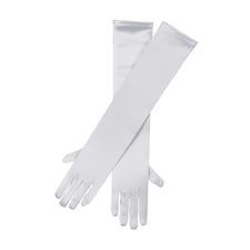 Bristol Novelty Womens/Ladies Satin Feel Long Gloves (1 Pair) - White - One Size White | One Size