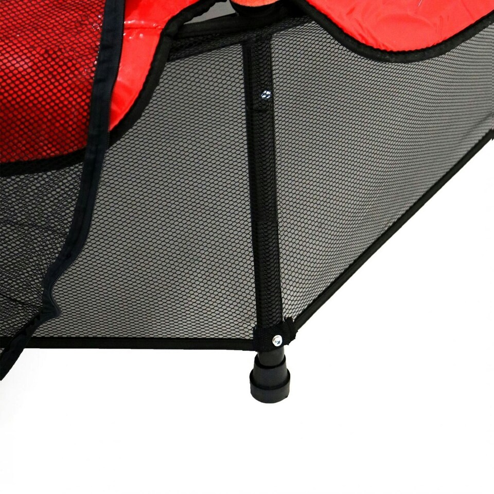 image 1 of Oypla 55" Kids First Trampoline with Safety Net Enclosure & Red Cover Garden Outdoors