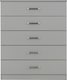 image 4 of Dakota 5 Drawer Chest | Grey | Light Grey