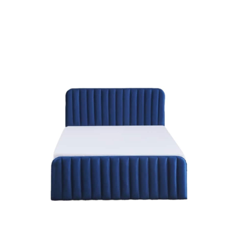 image 1 of Ottoman Storage Bed blue 4ft Double velvet bed gas lift up Storage Bed bedroom furniture