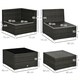 image 7 of Outsunny 8 Pieces Patio Rattan Sofa Set Outdoor Garden Furniture Set Brown