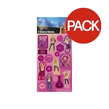 Hannah Montana Party Sticker (Pack of 6) - Pink - One Size
