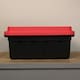 image 5 of 37L Black and Red Tuff Stackable Storage Box with Lid and Carry Handles Black
