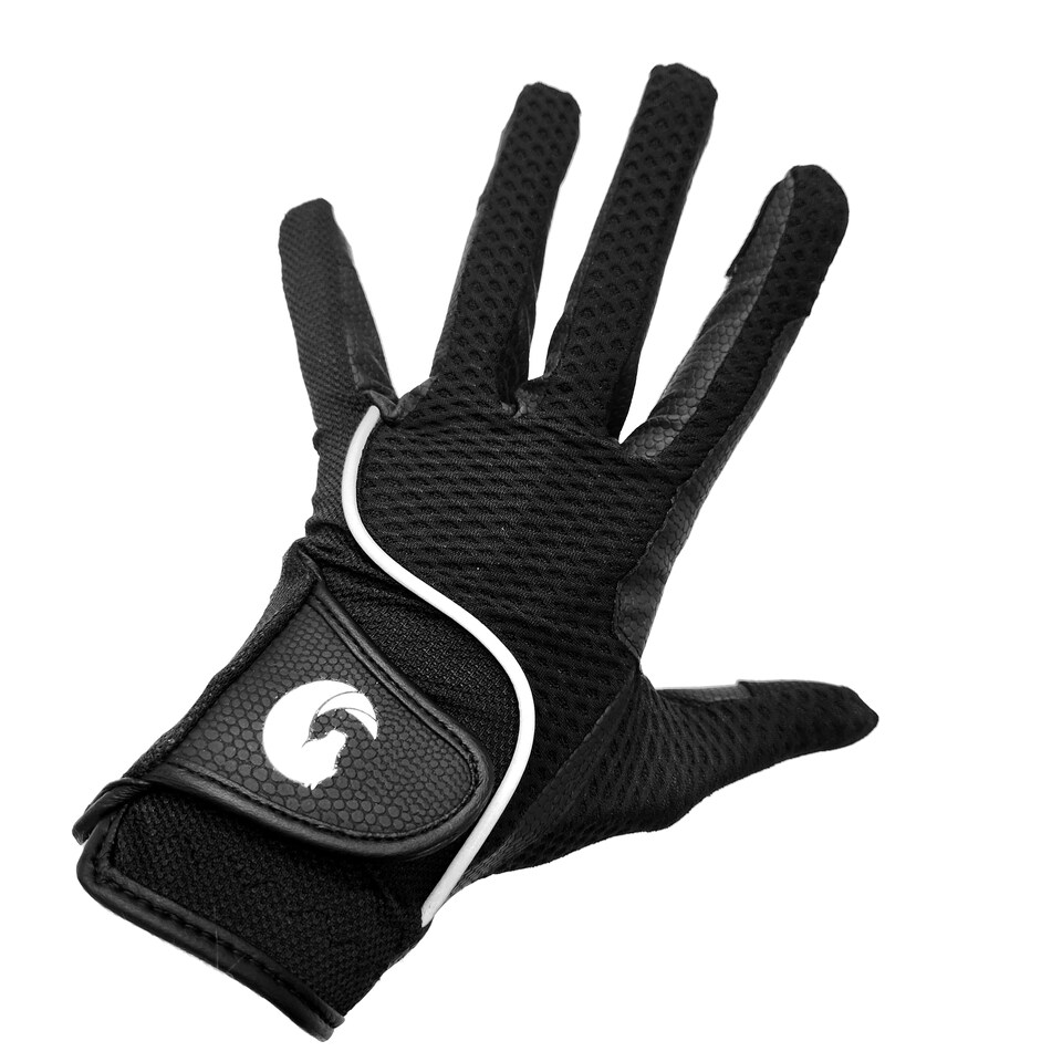 image 1 of Coco Equestrian Black (M) Breathable 3D Mesh Horse Riding Gloves