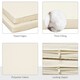 image 3 of Outsunny 45 x 45cm Replacement Garden Seat Cushion Pad with Ties, Cream White 