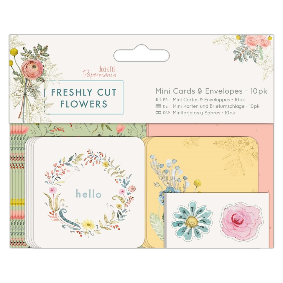 Mini Cards & Envelopes (10pk) - Freshly Cut Flowers - PMA 165125 N/A | One Size