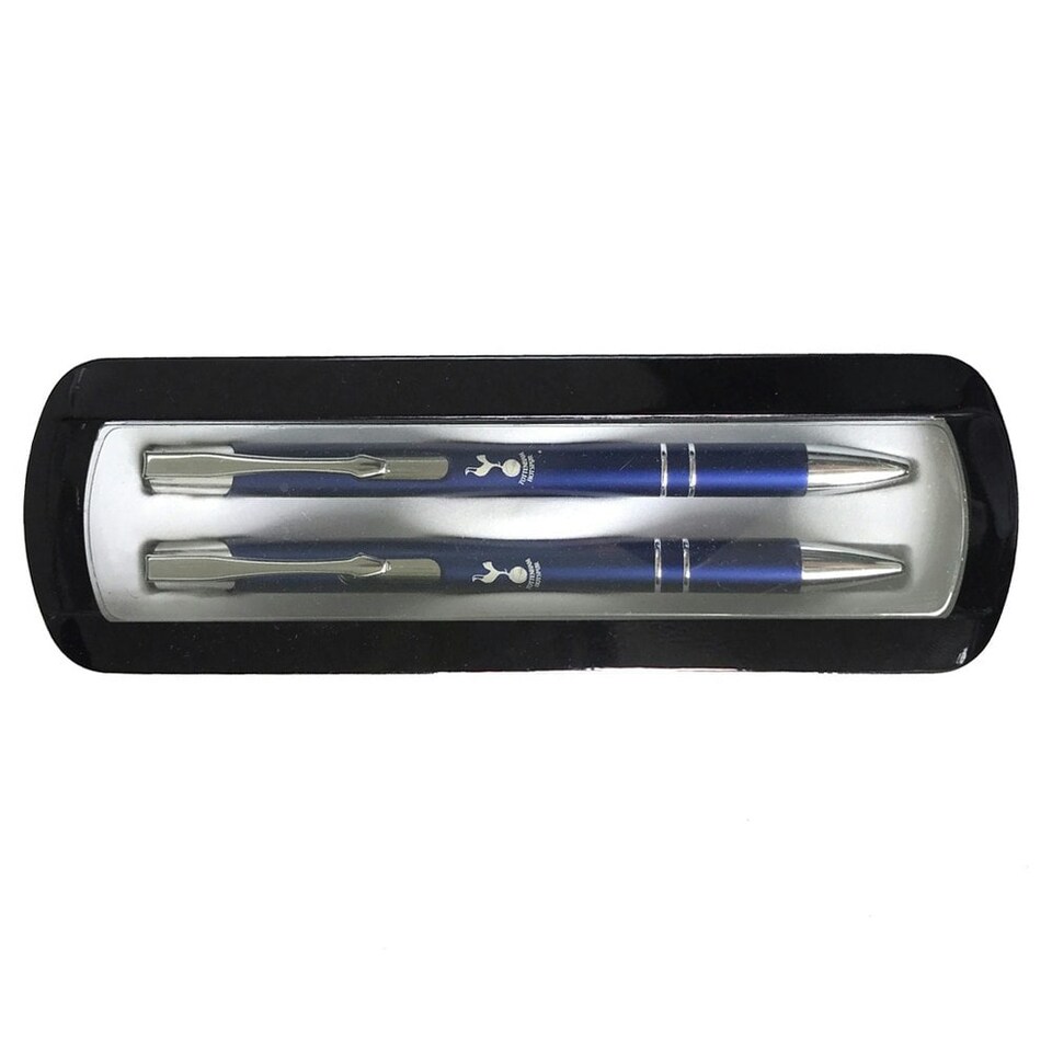 image 1 of Tottenham Hotspur FC Crest Pen & Pencil Set - Blue/Silver - One Size