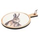 image 3 of Meg Hawkins Rubber Wood & Ceramic Serving Board Hare 27 x 35 cms