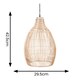 image 5 of ValueLights Solar Powered Natural Teardrop Outdoor Hanging Pendant Garden Pergola Light | Cream
