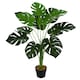 image 1 of Outsunny Decorative Artificial Monstera Plants in Pot Fake Plants for Home Indoor Outdoor Decor, 85cm