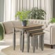 image 2 of Set Of 3 Pine Nesting Tables Grey Brown
