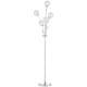 image 1 of HOMCOM Modern Floor Lamp w/ K9 Crystal Shade, 5 Light, for Living Room, Silver